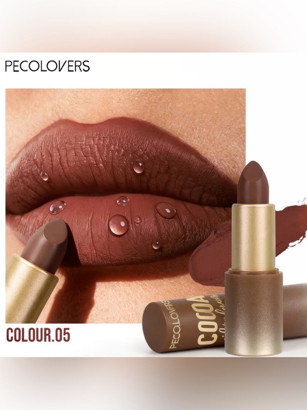 Cocoa Lipstick - Rich Brown Shade